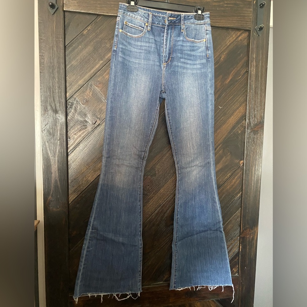 Articles of Society flare jeans. Size 26. Raw hem.